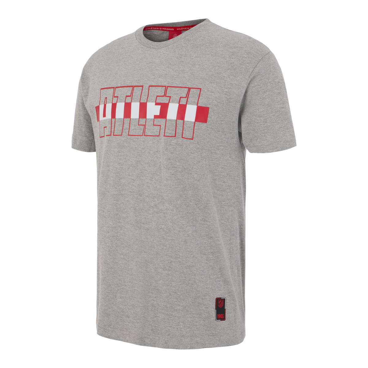 Camiseta Atleti Franja Gris Ni&ntilde;o image number null